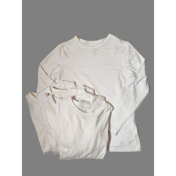 Youth Large 10/12 – 5-Pack White Long Sleeve Shirts – Great for Tie Dye - Picture 1 of 4